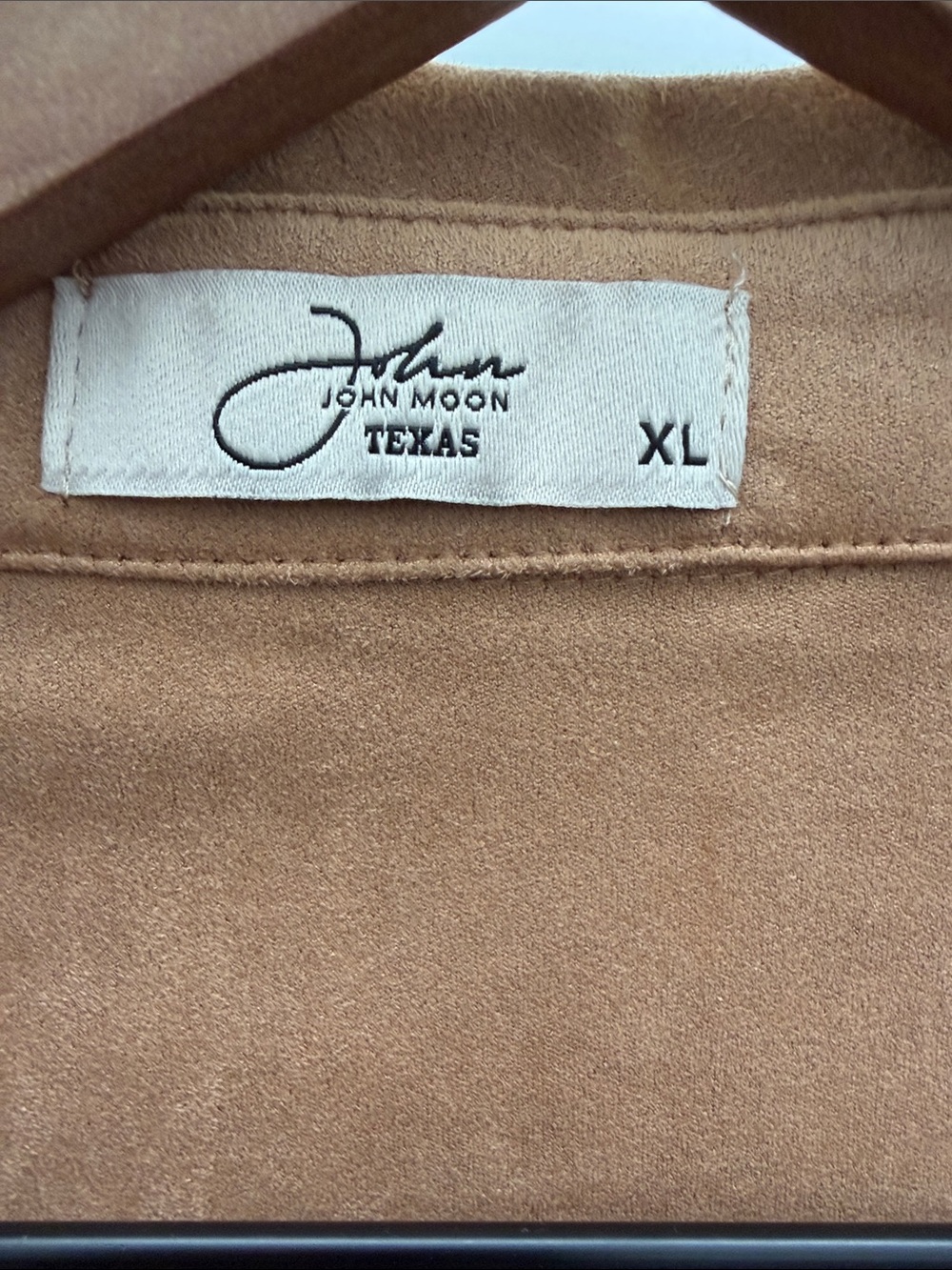John Moon Texas Suede Fringe Western Long Sleeve Shirt Studs Embroidery Cowgirl - Picture 7 of 8